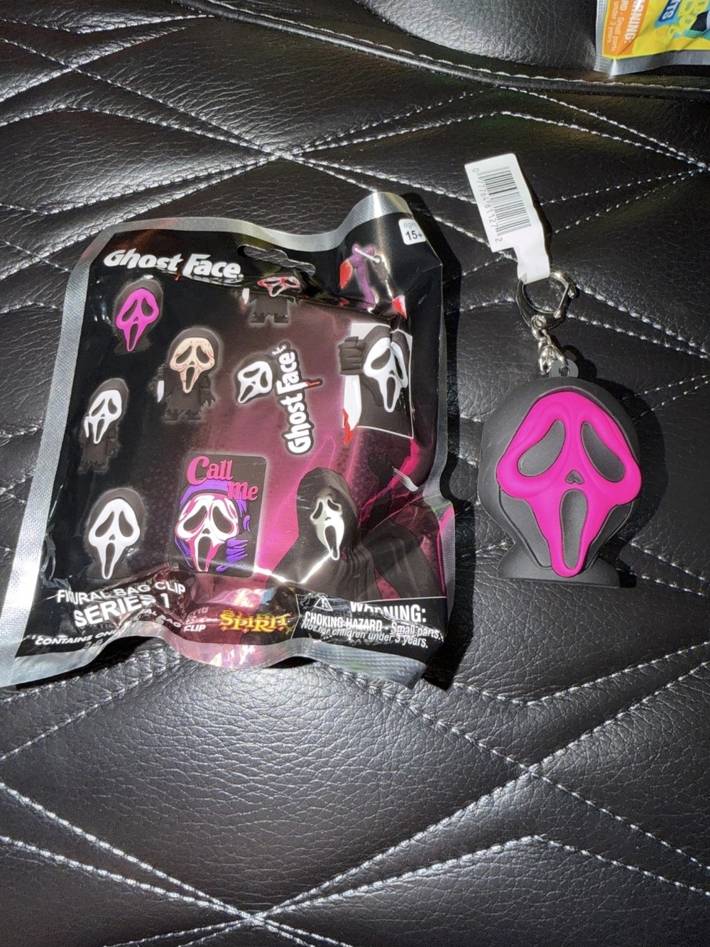 Ghost Face Bag Clip Pink Face